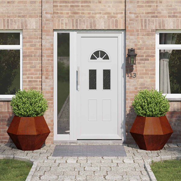 Donica 2 pcs Rdzawy 75 x 75 x 60 cm