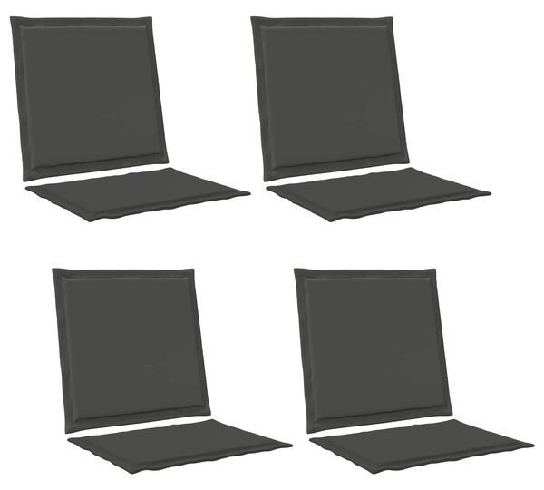 Poduszki na Siedzisko i Oparcie 4 pcs antracytowy