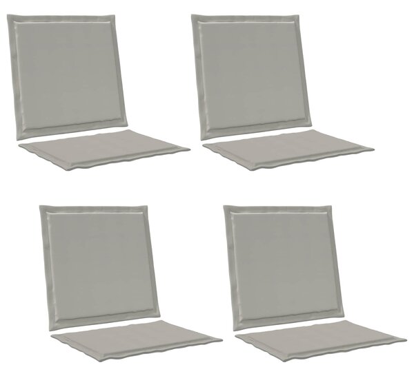 Poduszki na Siedzisko i Oparcie 4 pcs jasnoszary 47 x 45 x 2 cm
