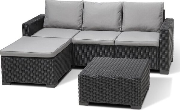 Zestaw mebli ogrodowych KETER California Chaise Longue 256622 Grafitowy