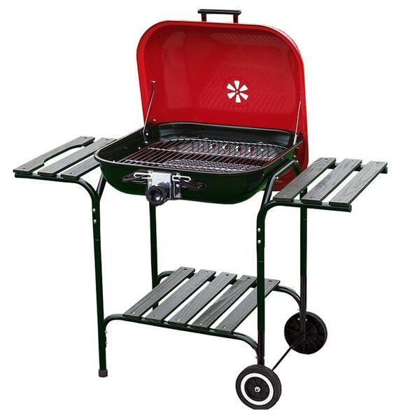 Grill węglowy VELACO VL02-RED-BLACK Czarny / Czerwony