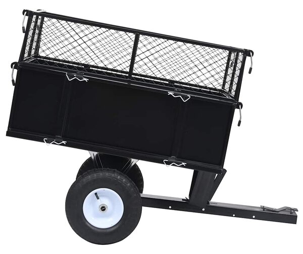 Przyczepka do kosiarki ogrodowej z odchylaną platformą 150 kg