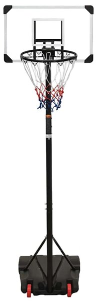 Stojak do koszykówki z przezroczystą tablicą, 216-250 cm