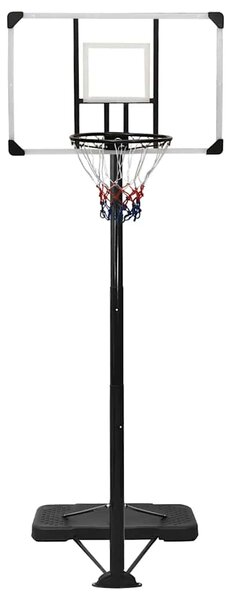 Stojak do koszykówki z przezroczystą tablicą, 256-361 cm