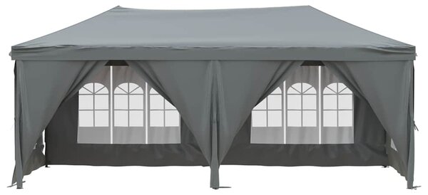 Składany namiot imprezowy ze ściankami, antracytowy, 3x6 m