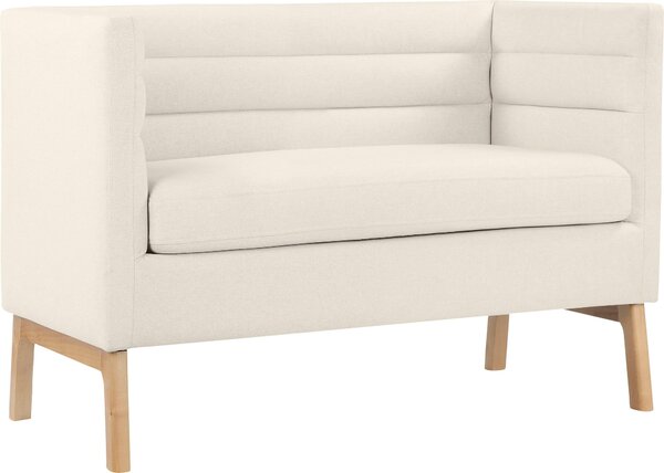 Elegancka ławka z oparciem lub mała sofa, kremowa