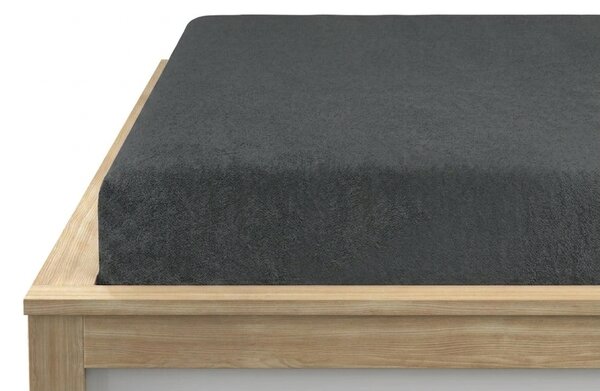 Frotte prześcieradło MOLTON antracytowe 90 x 200 cm