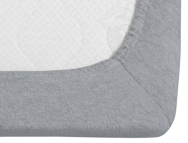 Prześcieradło frotte MOLTON szare 90 x 200 cm