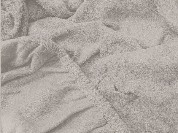 Polarowe prześcieradło z gumką MOLTON jasno szare 90 x 200 cm