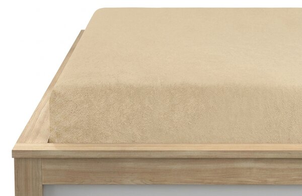 Frotte prześcieradło MOLTON beżowe 90 x 200 cm