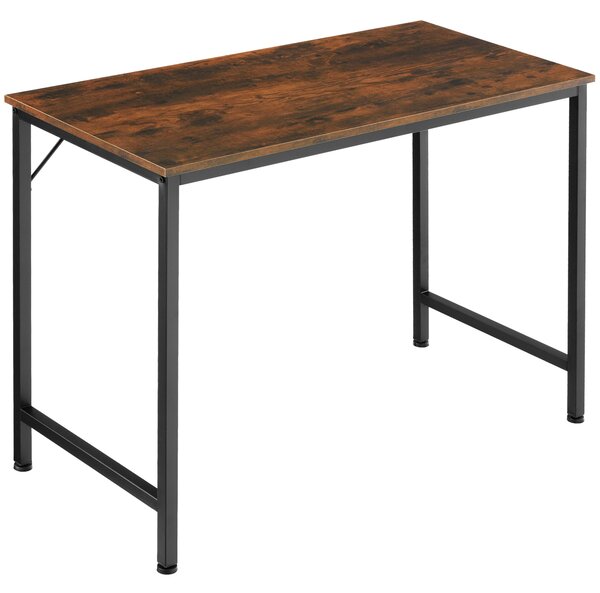Tectake 404459 biurko jenkins - drewno industrialne ciemne, rustykalne, 100 cm
