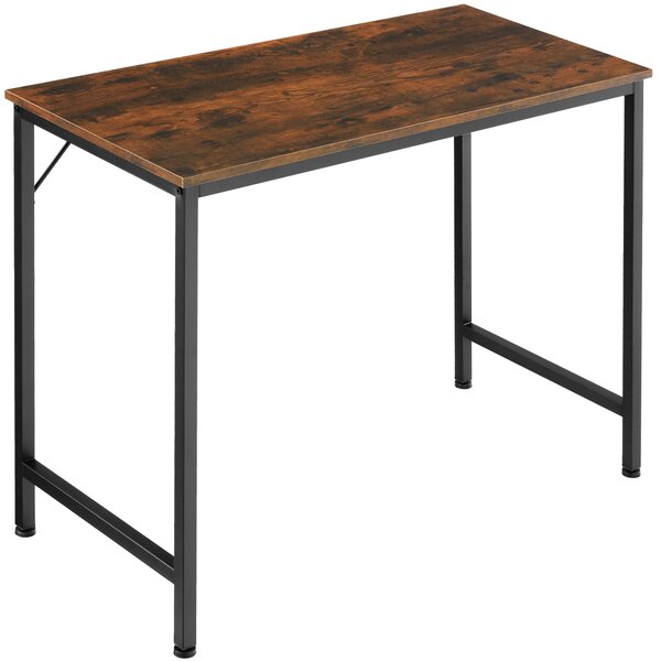 Tectake 404457 biurko jenkins - drewno industrialne ciemne, rustykalne, 80 cm