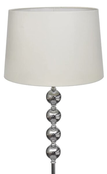 Lampa podłogowa z 4 dekoracyjnymi kulami, wysoka, biała