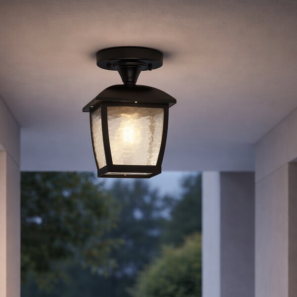 Klasyczna lampa sufitowa czarna IP44 - Leuven