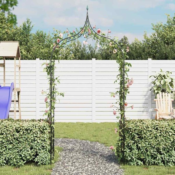 Pergola ogrodowa do roślin pnących, ciemnozielona