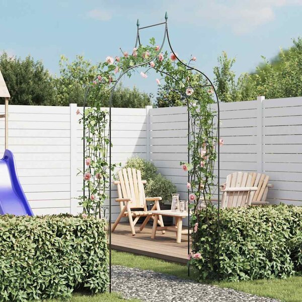 Pergola ogrodowa do roślin pnących, ciemnozielona
