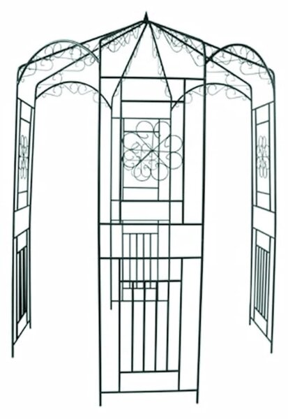 Łuk ogrodowy, 250 cm, ciemnozielony