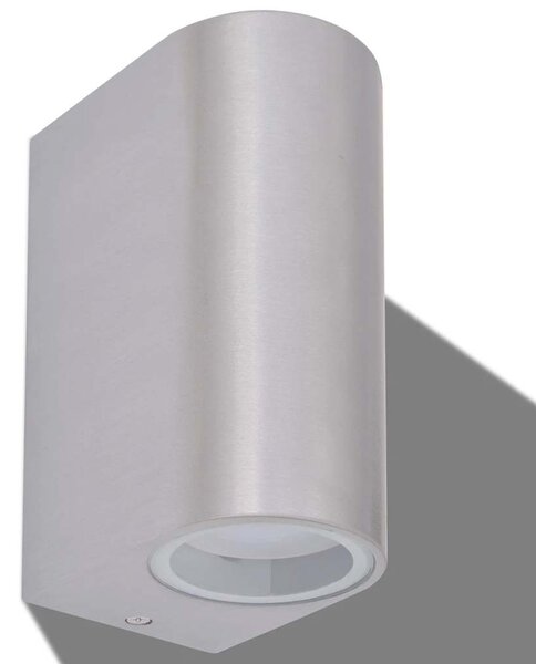 Lampy ścienne zewnętrzne, 2 szt., zaokrąglone, góra/dół