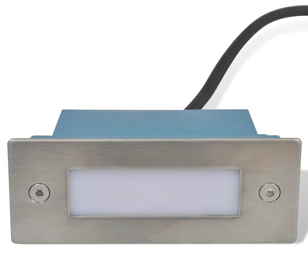 Wpuszczane lampki schodowe LED, 6 sztuk, 44x111x56 mm