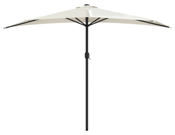 Półparasol balkonowy na słupku z aluminium, 300x155cm, piaskowy