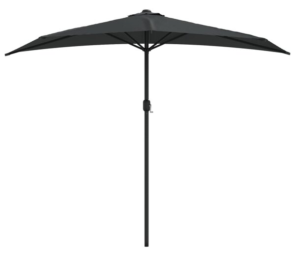 Półparasol balkonowy na słupku z aluminium, 270x144cm, antracyt