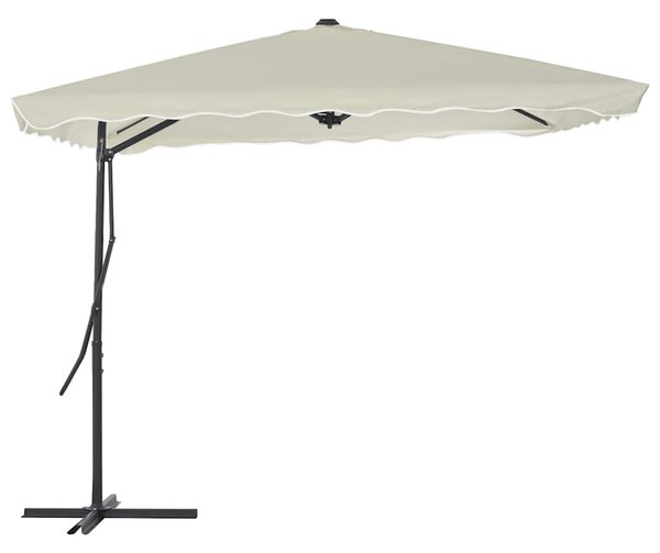 Parasol ogrodowy na słupku stalowym, 250 x 250 cm, piaskowy