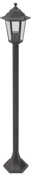 Lampy ogrodowe, 110 cm, E27, aluminium, 6 szt., brązowe