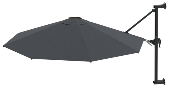 Parasol ścienny na metalowym słupku, 300 cm, antracytowy