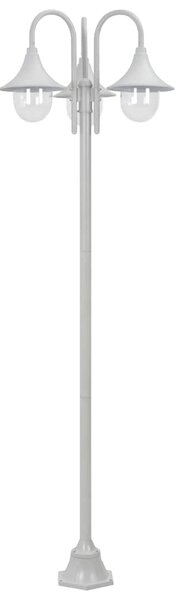 Latarnia ogrodowa 3-punktowa, 220 cm, E27, biała