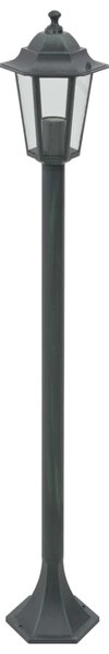 Lampy ogrodowe, 110 cm, E27, aluminium, ciemnozielone, 6 szt