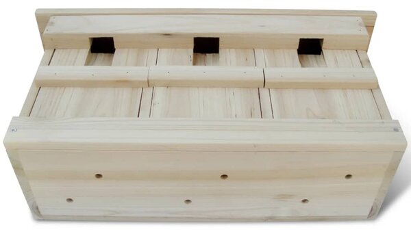 Domki dla wróbli, 2 szt., drewniane, 44 x 15,5 x 21,5 cm