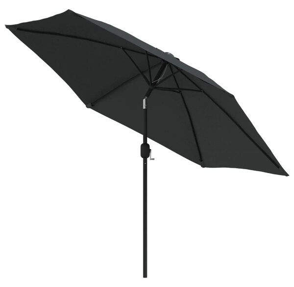 Parasol ogrodowy na metalowym słupku, 300 cm, antracytowy