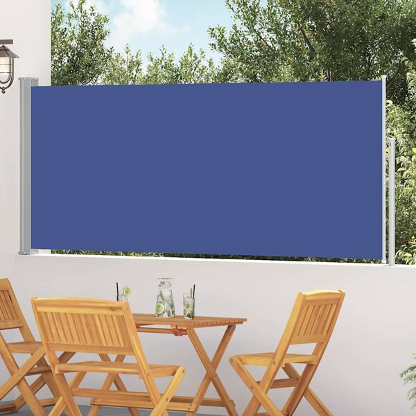 Zwijana markiza boczna, 120 x 300 cm, niebieska