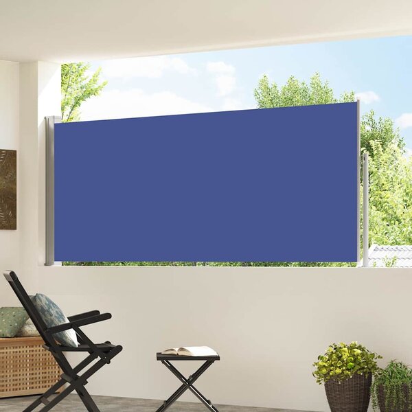 Zwijana markiza boczna, 120 x 300 cm, niebieska