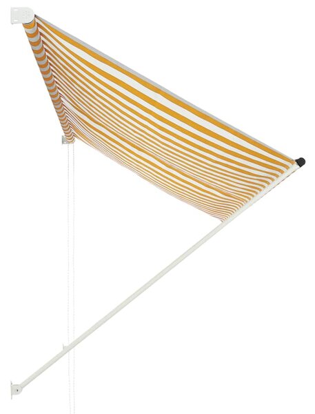 Markiza zwijana, 250 x 150 cm, żółto-biała