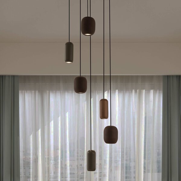 Lampa wisząca Narion Lucande, możliwość ściemniania, multikolor, salon / jadalnia, metal, nowoczesny