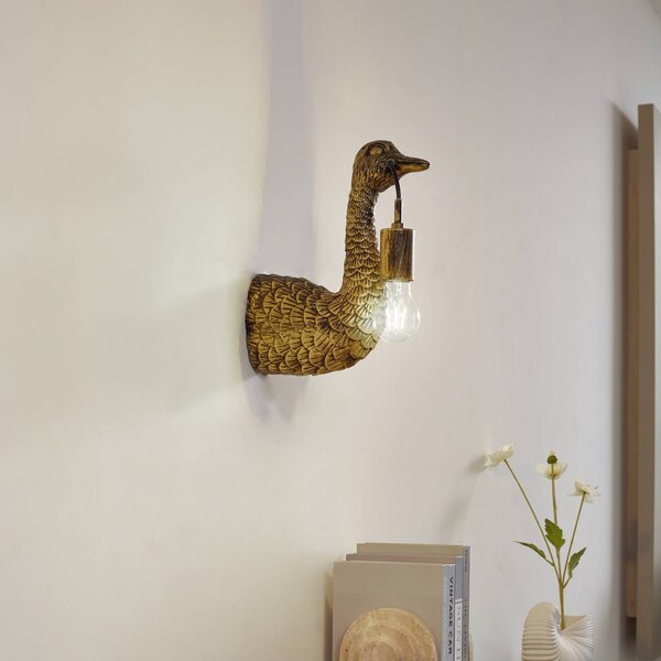Kinkiet Nirvathia Lindby, możliwość ściemniania, mosiężny / złoty, salon / jadalnia, metal, design