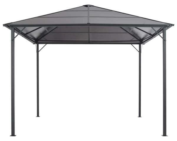Altana ogrodowa z zadaszeniem, aluminiowa, 3 x 3 m, antracytowa