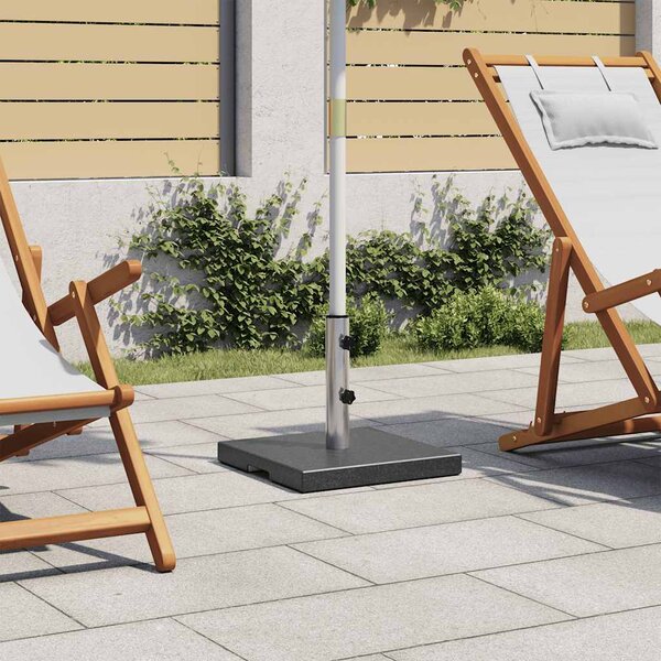 Kwadratowa podstawa pod parasol, granitowa, 20 kg, czarna