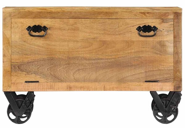 Szafka na buty, 86x35x55 cm, lite drewno mango