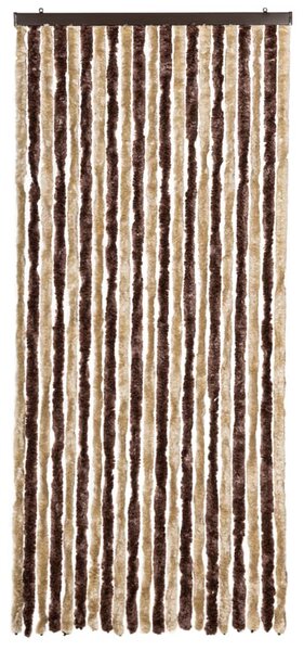 Zasłona przeciwko owadom, beż i jasny brąz, 90x220 cm, szenil