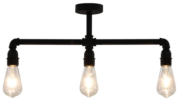 Lampa sufitowa, czarna, 3 żarówki E27