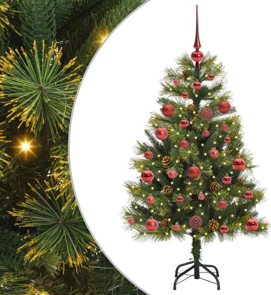 Sztuczna Choinka z Zawieszkami Zielony 120 cm