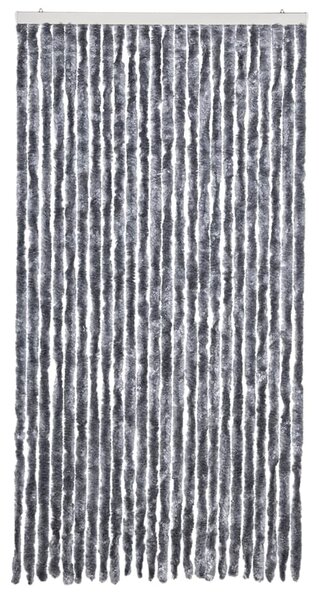 Zasłona przeciwko owadom, srebrna, 100x220 cm, szenil