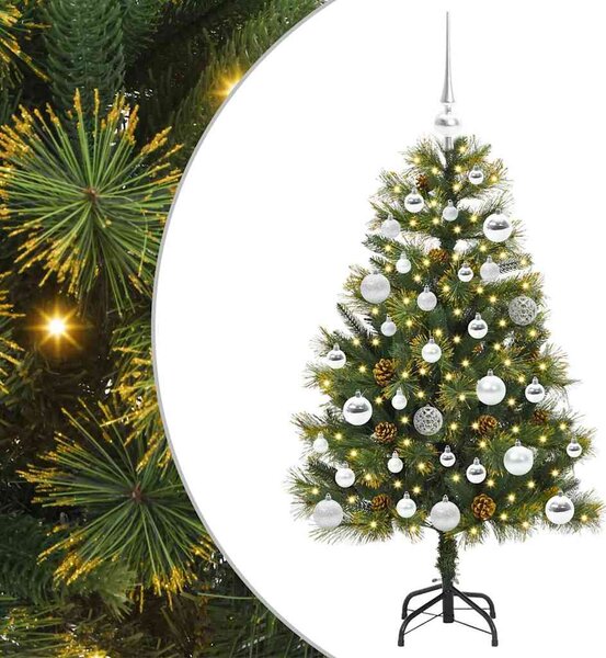 Sztuczna Choinka z Zawieszkami Zielony 120 cm