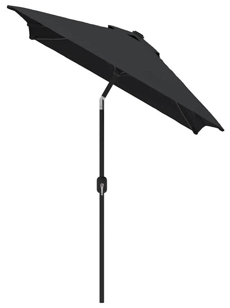Parasol ogrodowy na metalowym słupku, 300 x 200 cm, czarny