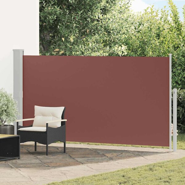 Wysuwana markiza boczna na taras, 170 x 300 cm, brązowa