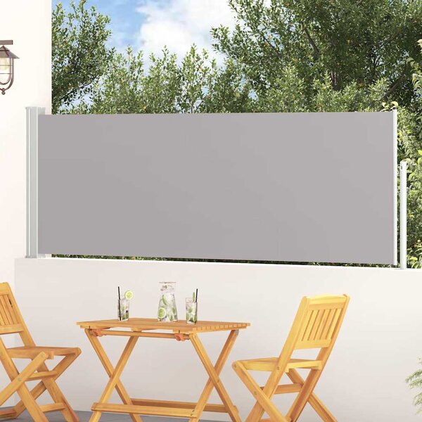 Wysuwana markiza boczna na taras, 100 x 300 cm, szara
