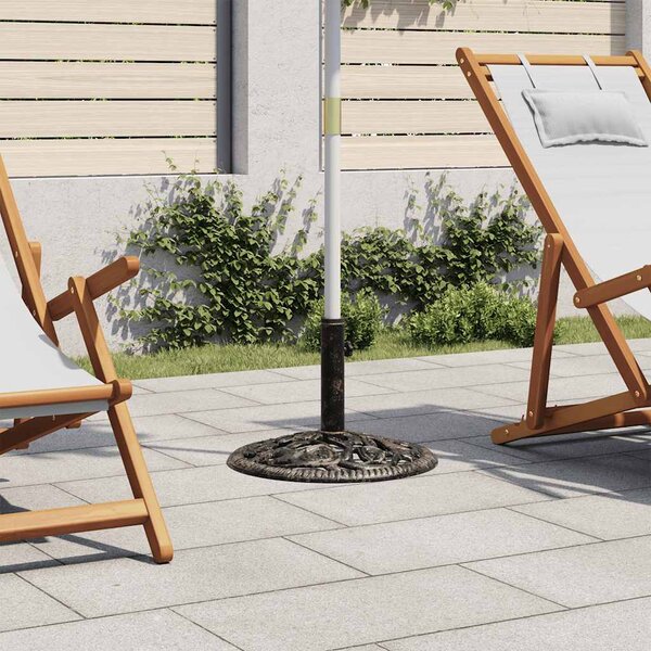 Podstawa pod parasol, kolor brązu, 12 kg, 48 cm, żeliwo