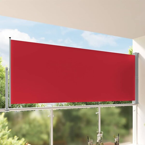 Zwijana markiza boczna na patio, 140 x 300 cm, czerwona